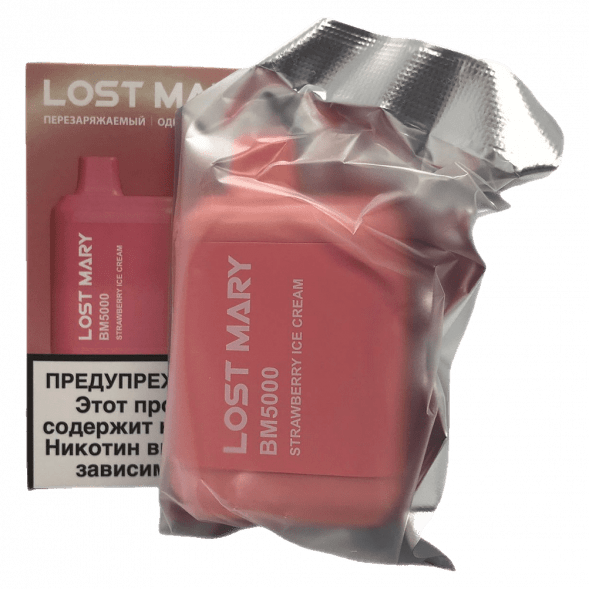LOST MARY BM - Клубничное Мороженое (Strawberry Ice Cream, 5000 затяжек) купить в Челябинске