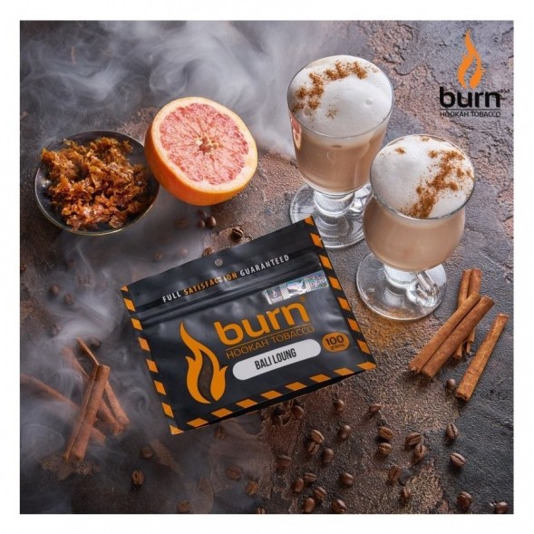 Табак Burn - Bali Lounge (Латте и Грейпфрут, 100 грамм) купить в Челябинске