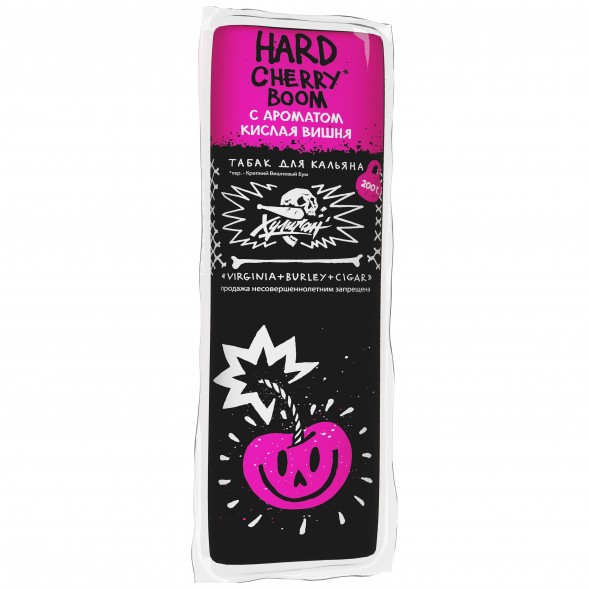 Табак Хулиган Hard - Cherry Boom (Кислая Вишня, 200 грамм) купить в Челябинске