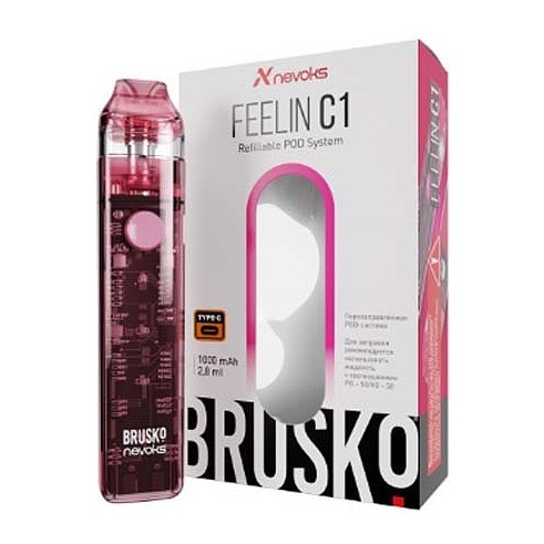 Электронная сигарета Brusko - Feelin C1 (Розовый) купить в Челябинске