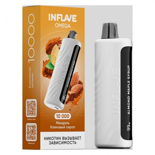 INFLAVE OMEGA - Миндаль Кленовый Сироп (Almond Maple Syrup, 10000 затяжек) купить в Челябинске