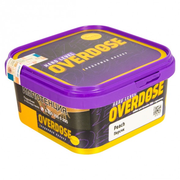 Табак Overdose - Peach (Персик, 200 грамм) купить в Челябинске
