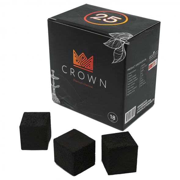Уголь Crown (25 мм, 18 кубиков) купить в Челябинске