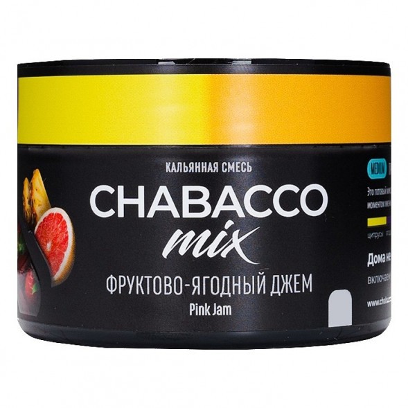 Смесь Chabacco MIX MEDIUM - Pink Jam (Фруктово-Ягодный Джем, 40 грамм) купить в Челябинске