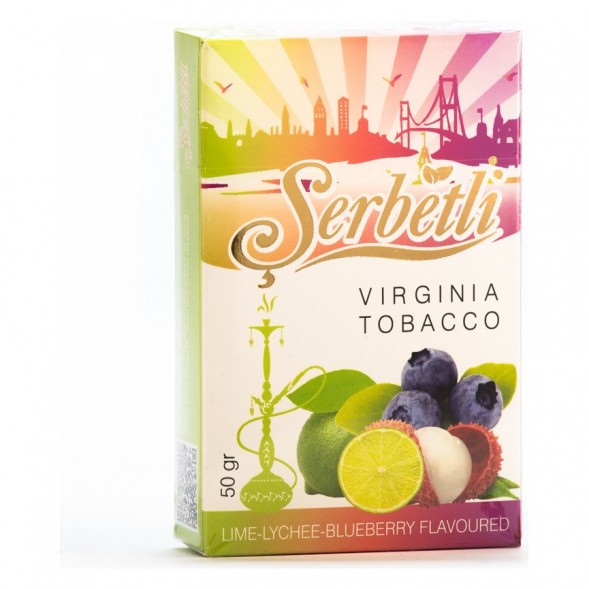 Табак Serbetli - Lime Lychee Blueberry (Личи Голубика Лайм, 50 грамм, Акциз) купить в Челябинске