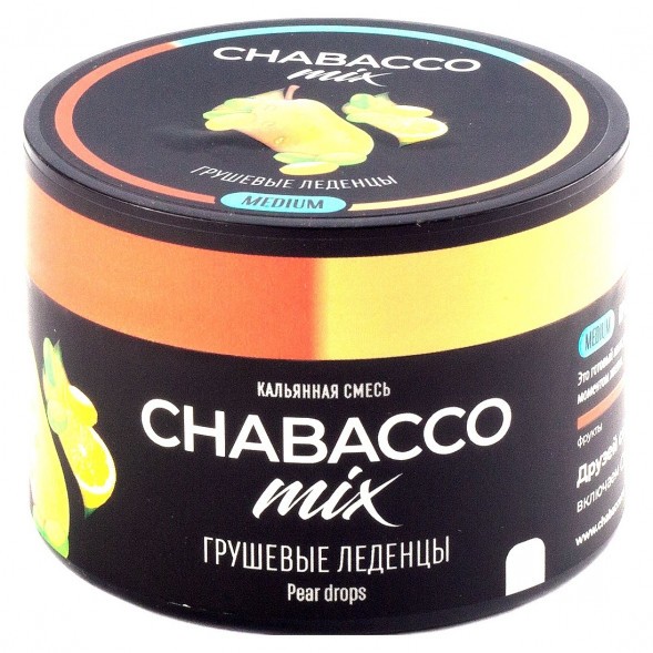 Смесь Chabacco MIX MEDIUM - Pear Drops (Грушевые Леденцы, 40 грамм) купить в Челябинске