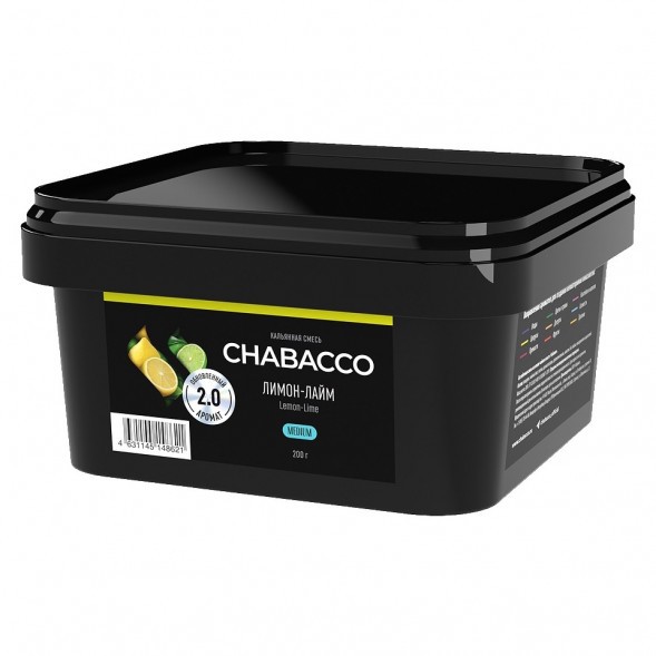 Смесь Chabacco MEDIUM - Lemon-Lime (Лимон - Лайм, 200 грамм) купить в Челябинске