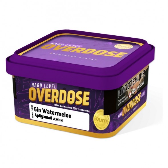 Табак Overdose - Gin Watermelon (Арбузный Джин, 200 грамм) купить в Челябинске