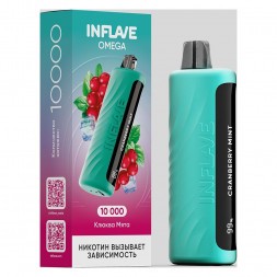 INFLAVE OMEGA - Клюква Мята (Cranberry Mint, 10000 затяжек)