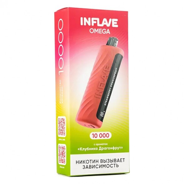 INFLAVE OMEGA - Клубника Драгонфрут (Strawberry Dragonfruit, 10000 затяжек) купить в Челябинске