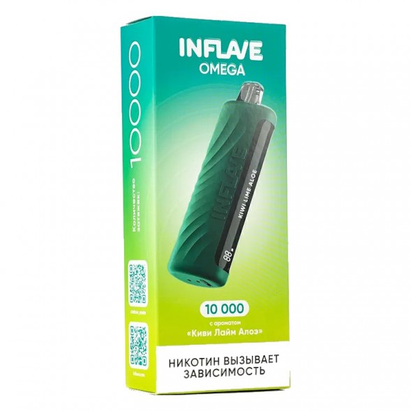INFLAVE OMEGA - Киви Лайм Алоэ (Kiwi Lime Aloe, 10000 затяжек) купить в Челябинске