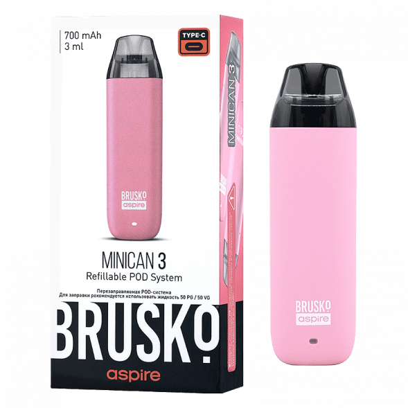 Электронная сигарета Brusko - Minican 3 (700 mAh, Розовый) купить в Челябинске