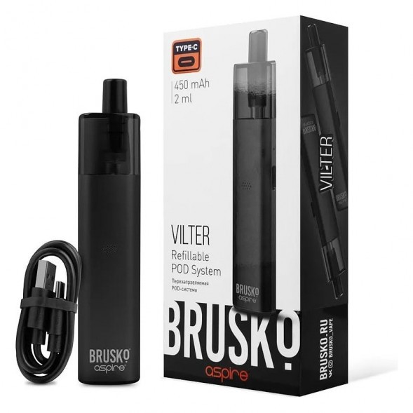 Электронная сигарета Brusko - Vilter (Чёрный) купить в Челябинске