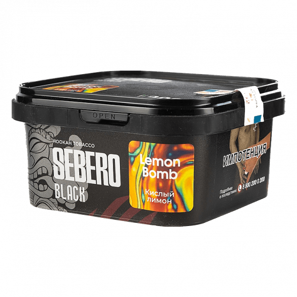 Табак Sebero Black - Lemon Bomb (Кислый Лимон, 200 грамм) купить в Челябинске