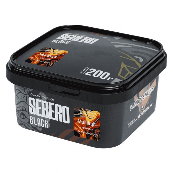 Табак Sebero Black - Multifruit (Сок Мультифрукт, 200 грамм) купить в Челябинске