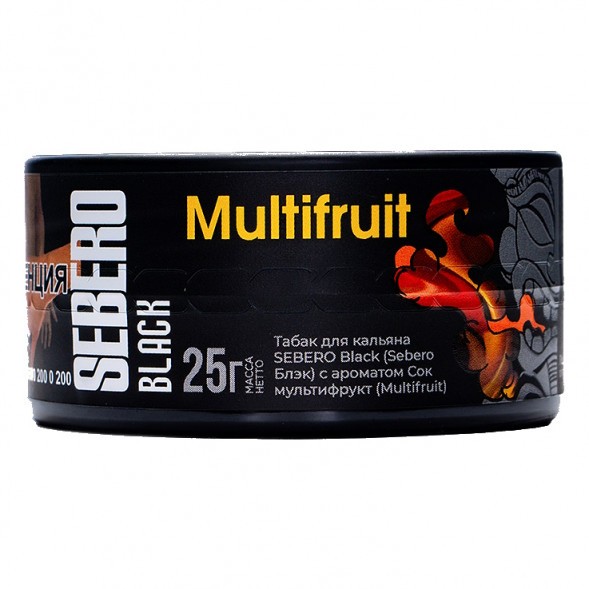 Табак Sebero Black - Multifruit (Сок Мультифрукт, 25 грамм) купить в Челябинске