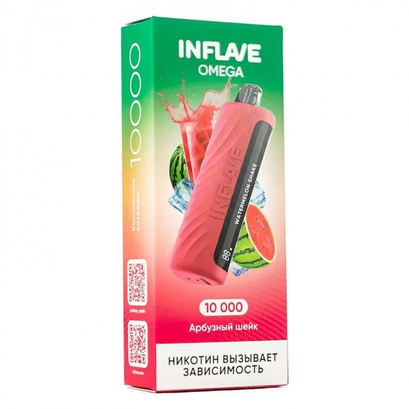 INFLAVE OMEGA - Арбузный Шейк (Watermelon Shake, 10000 затяжек) купить в Челябинске