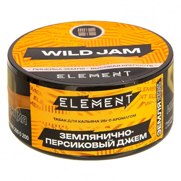 Табак Element Земля - Wild Jam NEW (Землянично-Персиковый Джем, 25 грамм) купить в Челябинске