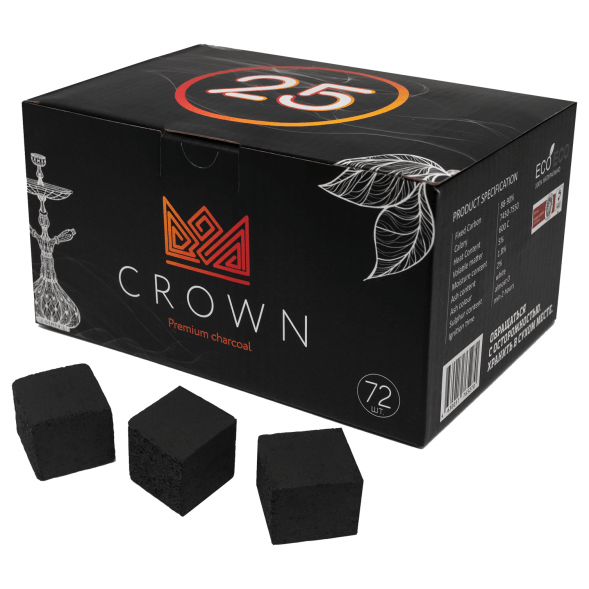 Уголь Crown (25 мм, 72 кубика) купить в Челябинске