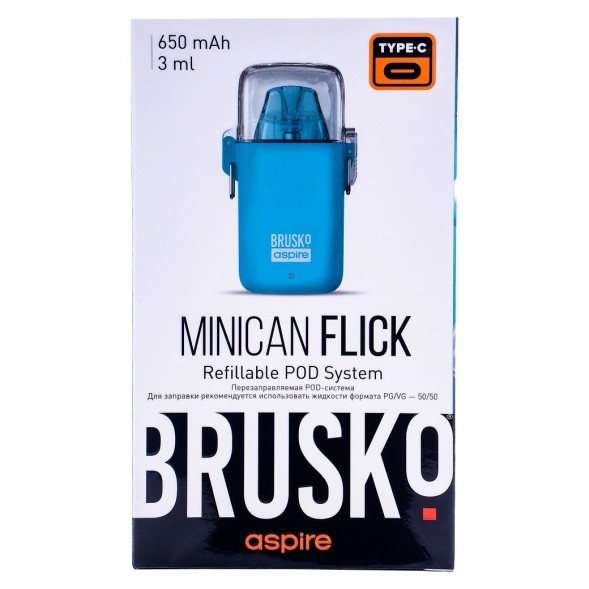 Электронная сигарета Brusko - Minican Flick (Голубой) купить в Челябинске