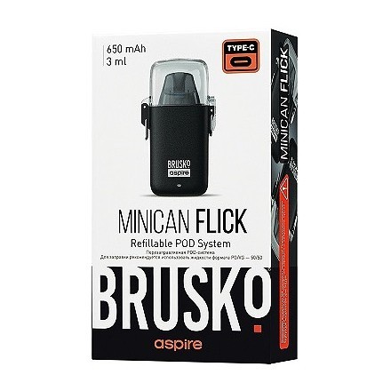 Электронная сигарета Brusko - Minican Flick (Чёрный) купить в Челябинске