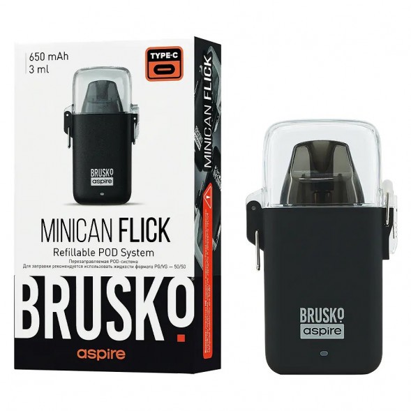 Электронная сигарета Brusko - Minican Flick (Чёрный) купить в Челябинске