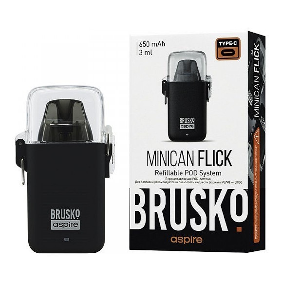 Электронная сигарета Brusko - Minican Flick (Чёрный) купить в Челябинске