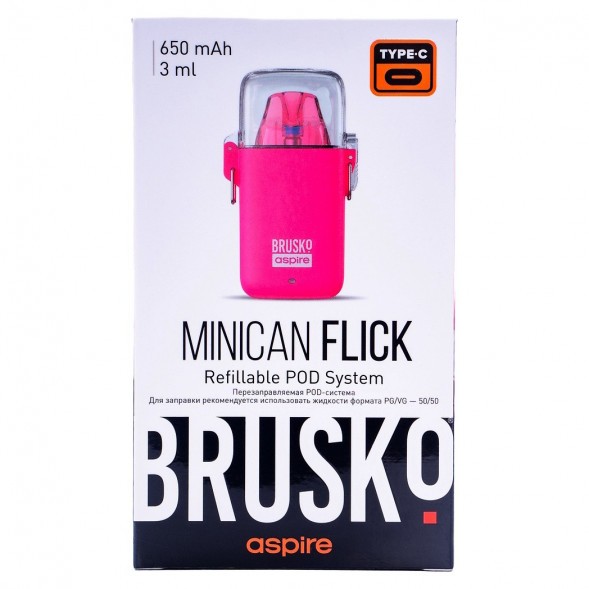 Электронная сигарета Brusko - Minican Flick (Розовый) купить в Челябинске