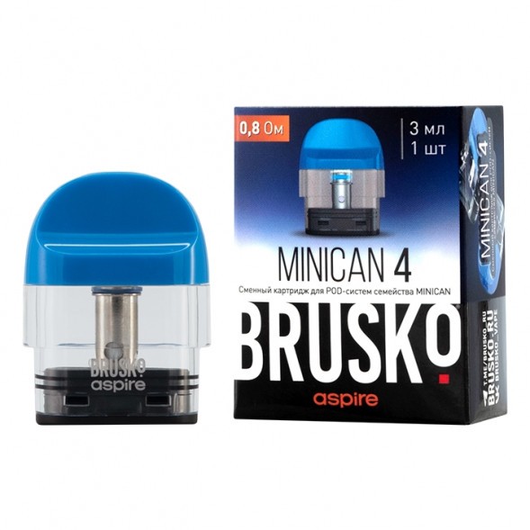 Сменный картридж Brusko - Minican 4 (0.8 Ом, Синий) купить в Челябинске