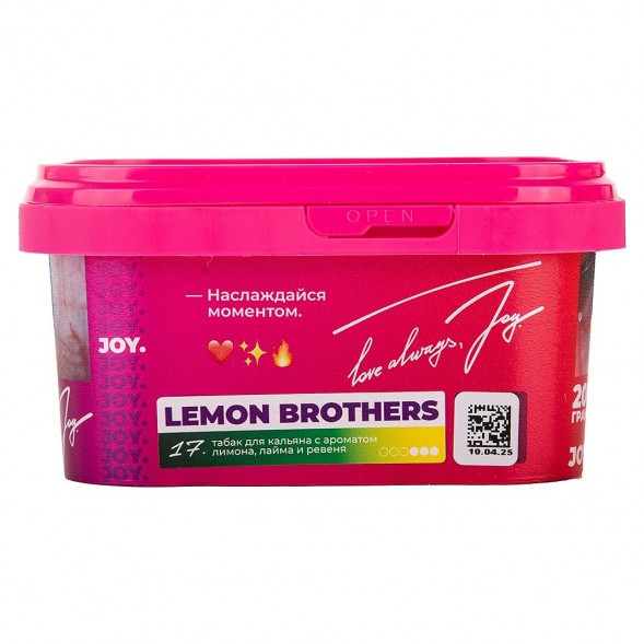 Табак Joy - Lemon Brothers (Лимон, Лайм и Ревень, 200 грамм) купить в Челябинске