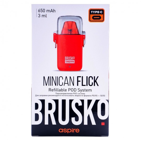 Электронная сигарета Brusko - Minican Flick (Красный) купить в Челябинске