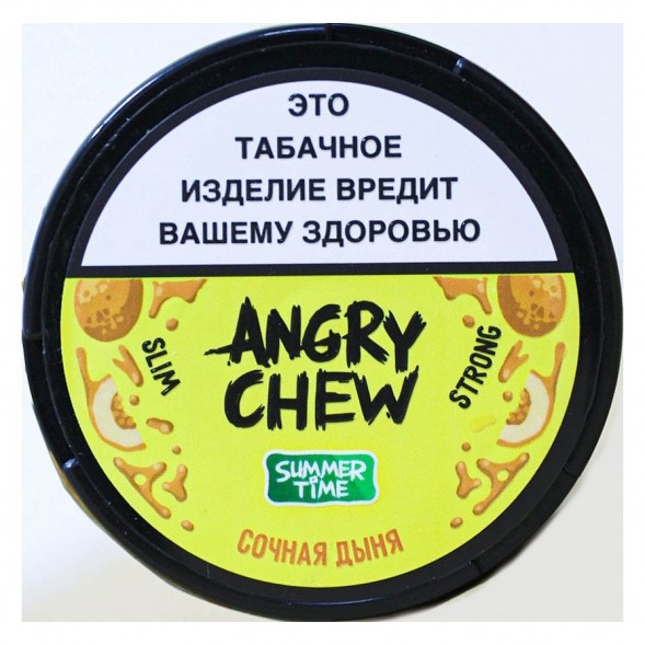 Табак жевательный Angry Chew Slim Strong - Сочная Дыня (12 грамм) купить в Челябинске