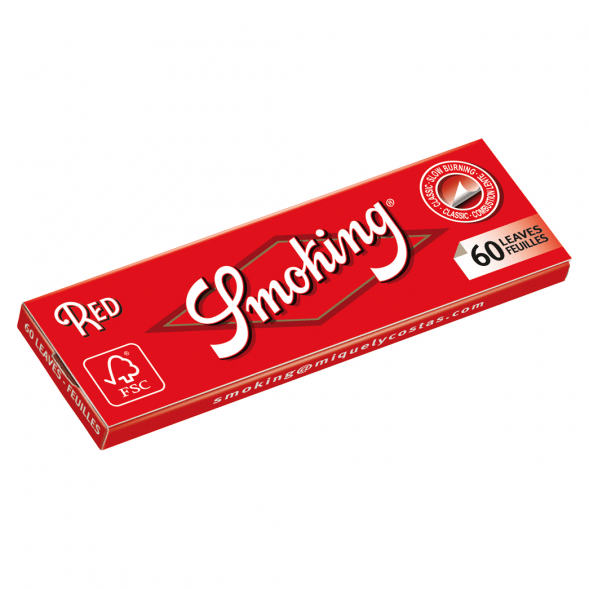 Бумага для самокруток Smoking - Regular Red (70х37 мм, 60 штук) купить в Челябинске