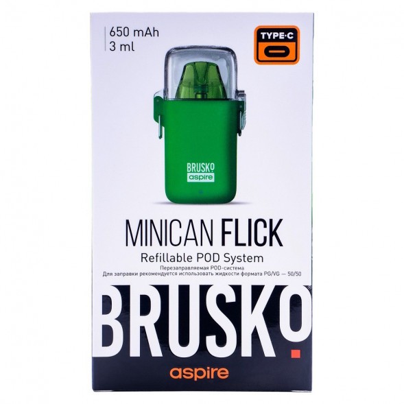 Электронная сигарета Brusko - Minican Flick (Зелёный) купить в Челябинске