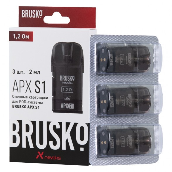 Сменный картридж Brusko - APX S1 (1.2 Ом, 3 шт.) купить в Челябинске