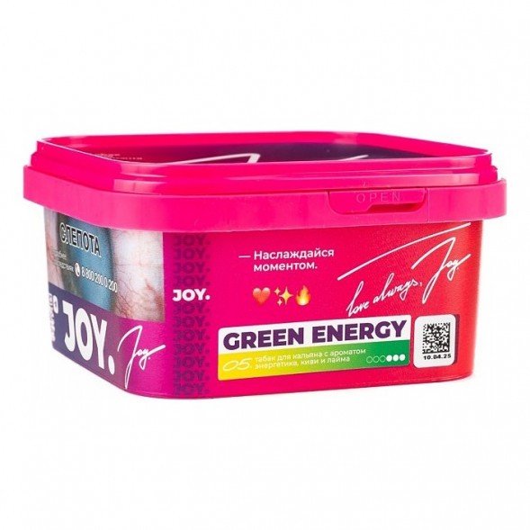 Табак Joy - Green Energy (Энергетик, Киви и Лайм, 200 грамм) купить в Челябинске