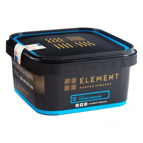Табак Element Вода - Cookie Monster (Земляничное Печенье, 200 грамм) купить в Челябинске