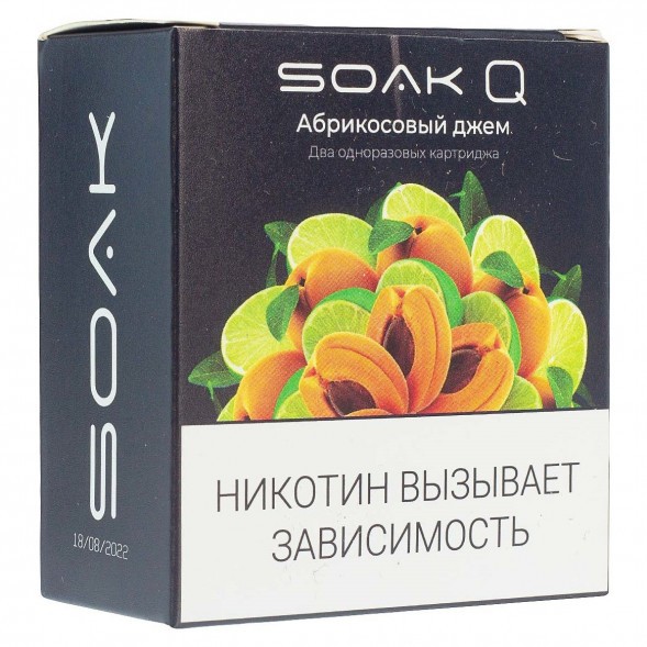 Картридж SOAK Q - Абрикосовый Джем (1500 затяжек х 2 шт.) купить в Челябинске