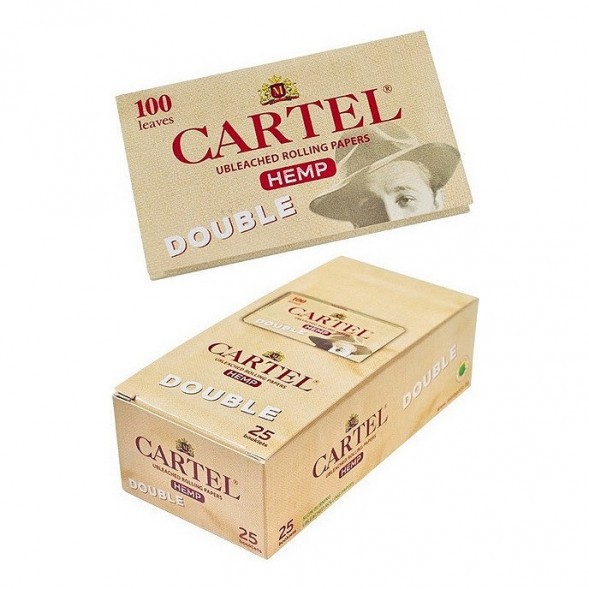 Бумага для самокруток Cartel - Double Organic Hemp Unbleached (100 штук) купить в Челябинске