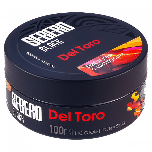 Табак Sebero Black - Del Toro (Бабл гам с Цитрусом, 100 грамм) купить в Челябинске