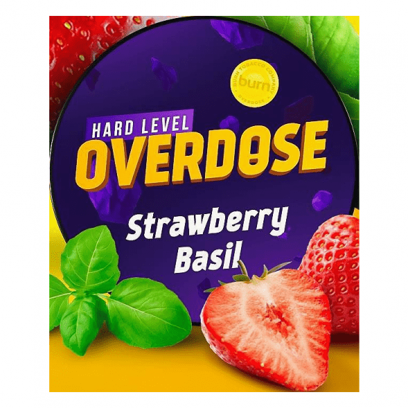 Табак Overdose - Strawberry Basil (Клубника-Базилик, 25 грамм) купить в Челябинске