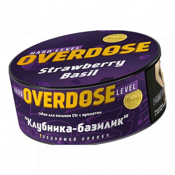 Табак Overdose - Strawberry Basil (Клубника-Базилик, 25 грамм) купить в Челябинске