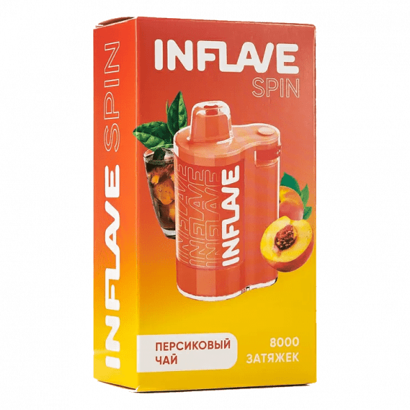 INFLAVE SPIN - Персиковый Чай (8000 затяжек) купить в Челябинске