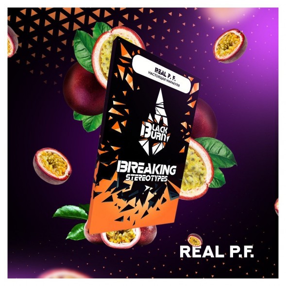 Табак BlackBurn - Real P.F. (Настоящая Маракуйя, 200 грамм) купить в Челябинске