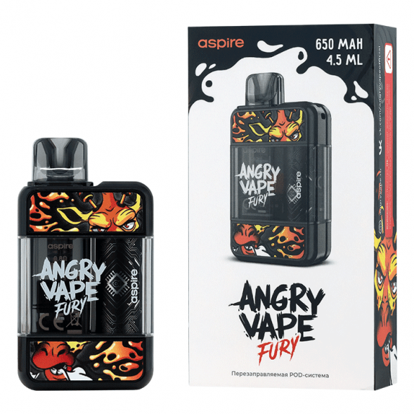 Электронная сигарета Brusko - Angry Vape Fury (650 mAh, Черный) купить в Челябинске
