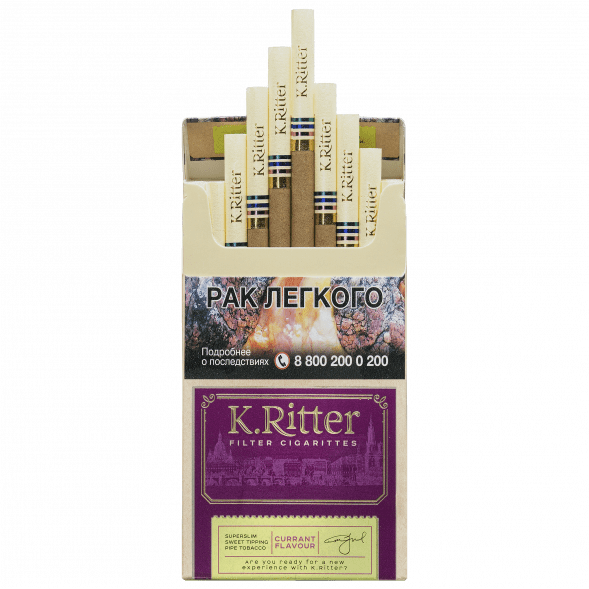 Сигариты K.Ritter - Currant SuperSlim (Смородина​​, 20 штук) купить в Челябинске