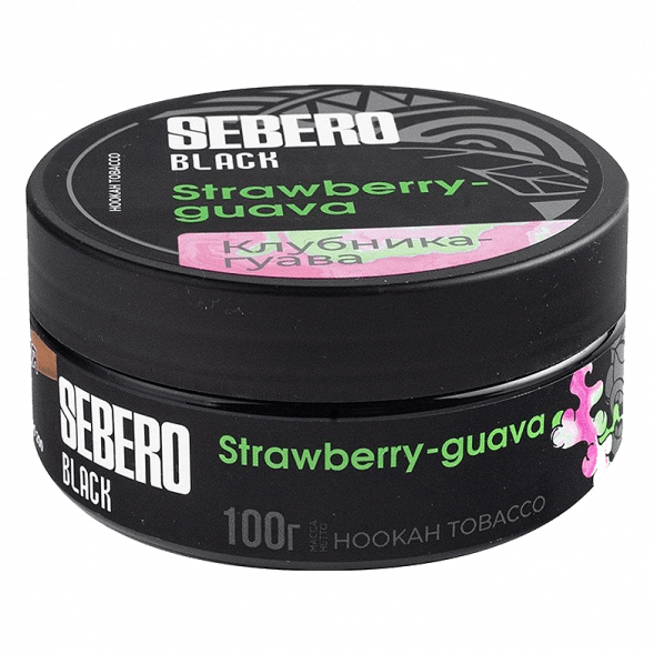 Табак Sebero Black - Strawberry Guava (Клубника и Гуава, 100 грамм) купить в Челябинске