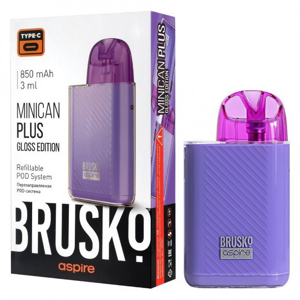 Электронная сигарета Brusko - Minican Plus Gloss Edition (850 mAh, Фиолетовый) купить в Челябинске