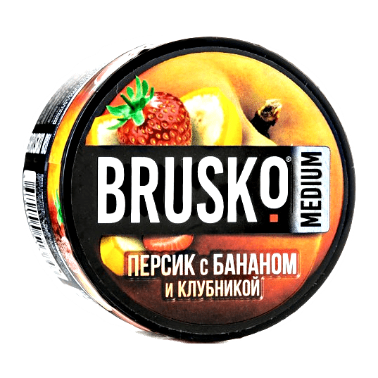 Смесь Brusko Medium - Персик с Бананом и Клубникой (50 грамм) купить в Челябинске
