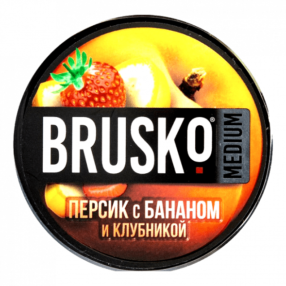 Смесь Brusko Medium - Персик с Бананом и Клубникой (50 грамм) купить в Челябинске